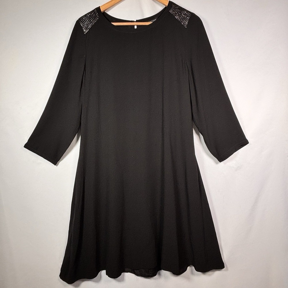 Eileen Fisher Dress Womens Medium Silk Elevated Evening Capsule Sequin Wedding